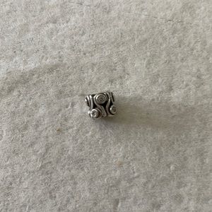 Pandora silver bead with clear crystals